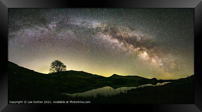 Milky Way over Snowdon Framed Print by Lee Sutton