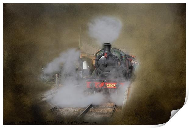 Steam Arrival Print by Richard Thomas