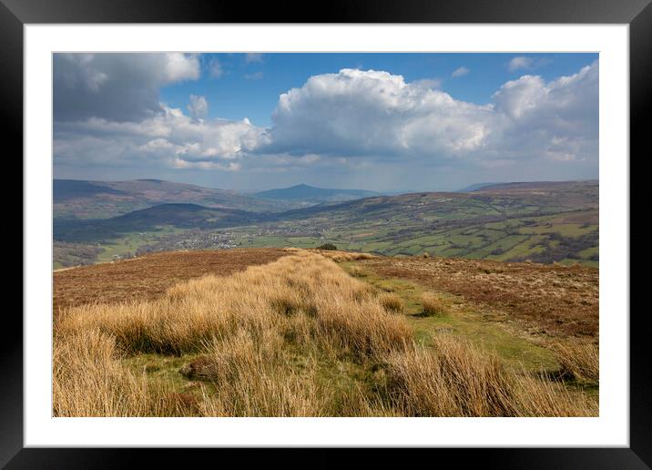 Brecon Beacons and Black Mountains Framed Mounted Print by Leighton Collins