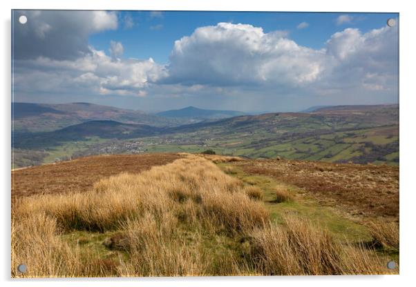 Brecon Beacons and Black Mountains Acrylic by Leighton Collins