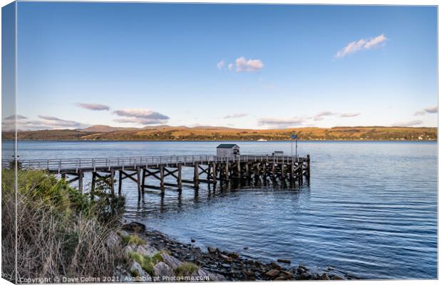 Blairmore Pier, Loch Long, Argyll and Bute, Scotland Canvas Print by Dave Collins
