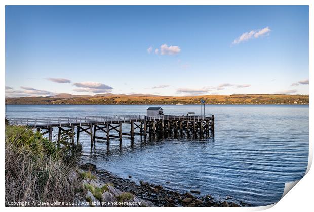Blairmore Pier, Loch Long, Argyll and Bute, Scotland Print by Dave Collins