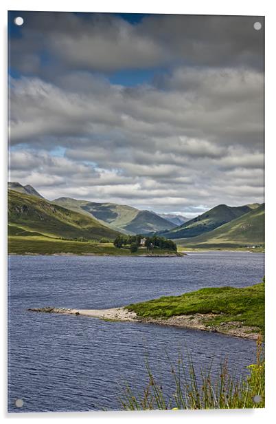 Scottish loch Acrylic by Sam Smith