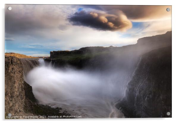 Dettifoss cloud Acrylic by Tony Prower