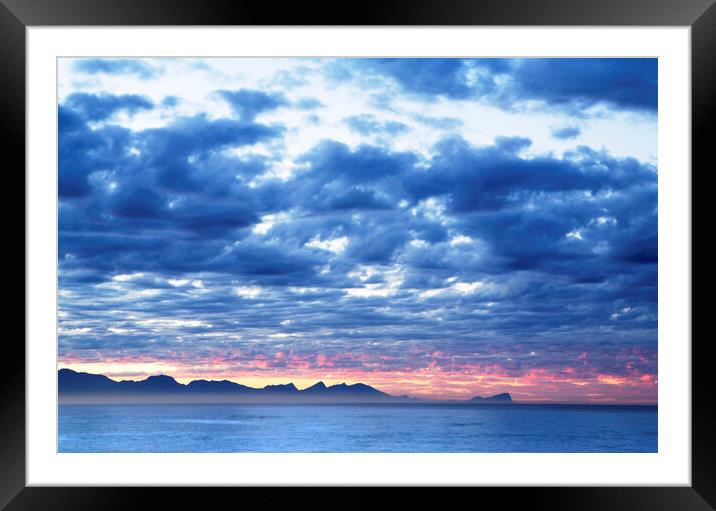 Sunset over False Bay, South Africa Framed Mounted Print by Neil Overy