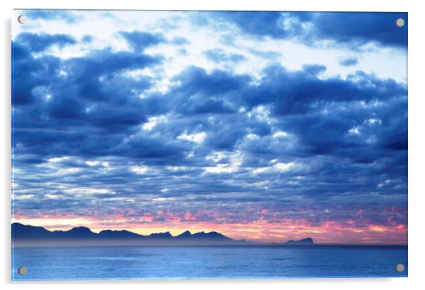 Sunset over False Bay, South Africa Acrylic by Neil Overy