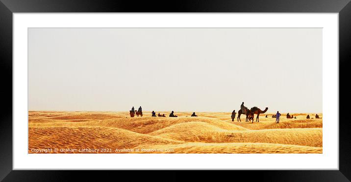 Camel Train Framed Mounted Print by Graham Lathbury
