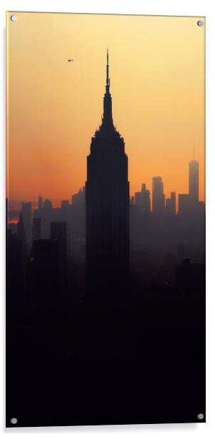 Hazy evening overlooking the Empire State Building Acrylic by Dan Beegan