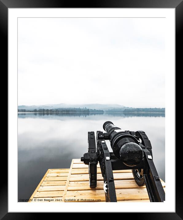 Pier and Cannon, Lake Windermere Framed Mounted Print by Dan Beegan