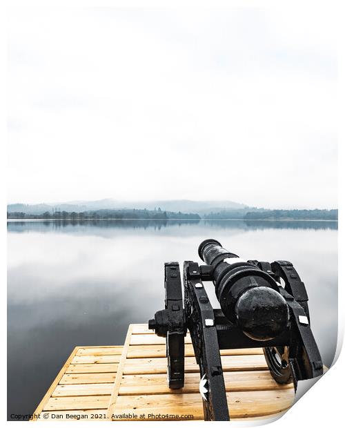 Pier and Cannon, Lake Windermere Print by Dan Beegan