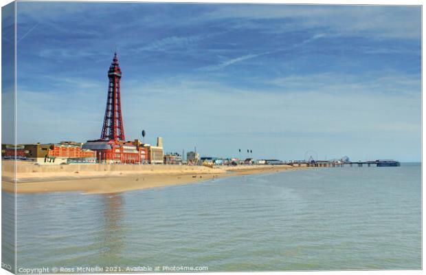 Majestic Blackpool Tower Canvas Print by Ross McNeillie