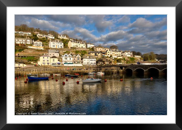 Reflections on The River Looe Framed Mounted Print by Rosie Spooner