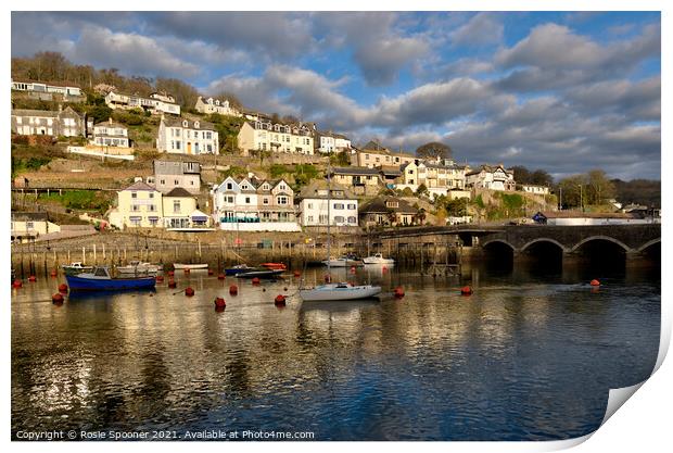 Reflections on The River Looe Print by Rosie Spooner