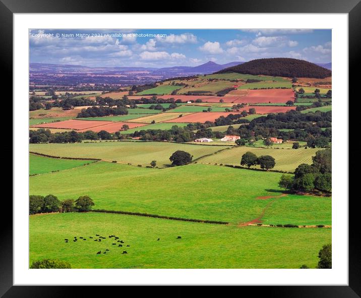 North Yorkshire Countryside, England Framed Mounted Print by Navin Mistry