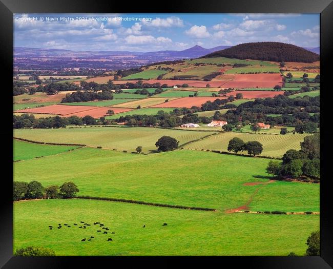 North Yorkshire Countryside, England Framed Print by Navin Mistry