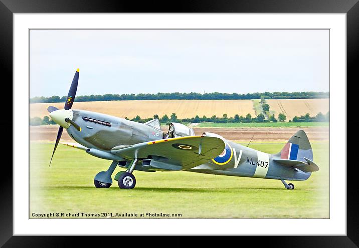 Spitfire Framed Mounted Print by Richard Thomas