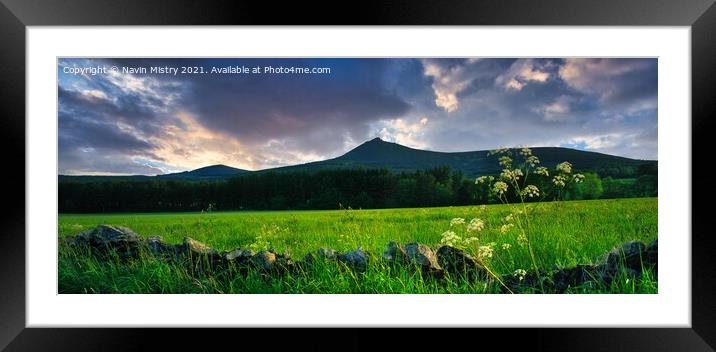 A panoramic image of Bennachie, Aberdeenshire Framed Mounted Print by Navin Mistry