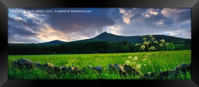 A panoramic image of Bennachie, Aberdeenshire Framed Print by Navin Mistry