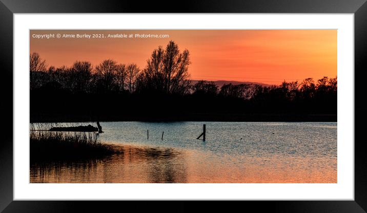 Panoramic sunset  Framed Mounted Print by Aimie Burley