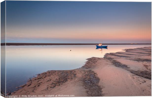 Meols Sunset Canvas Print by Philip Brookes
