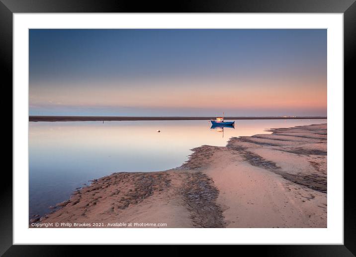 Meols Sunset Framed Mounted Print by Philip Brookes
