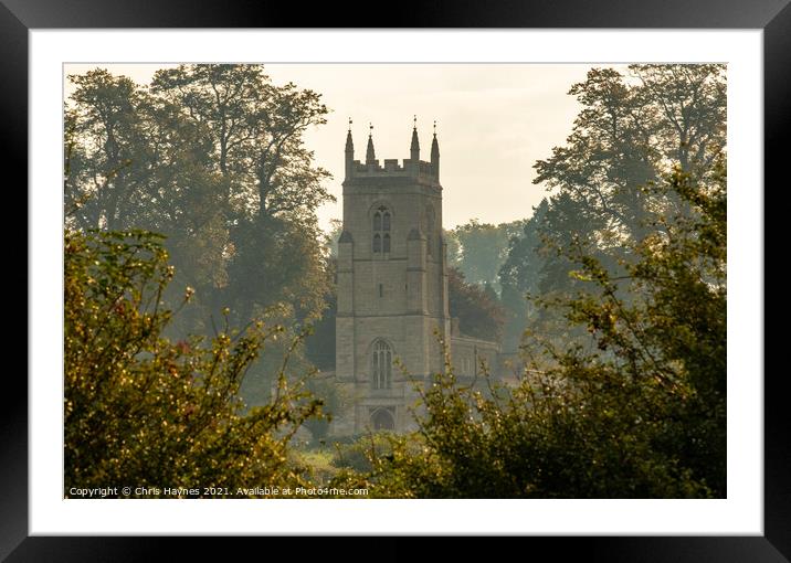 St Edmund's Church in the Morning Mist Framed Mounted Print by Chris Haynes