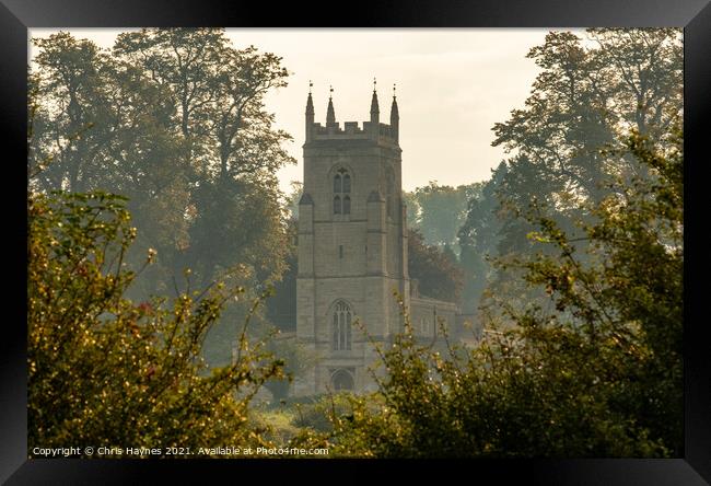 St Edmund's Church in the Morning Mist Framed Print by Chris Haynes