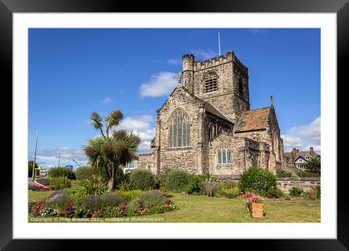 St Nicholas Church, Wallasey Framed Mounted Print by Philip Brookes