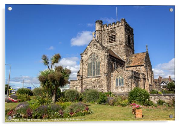 St Nicholas Church, Wallasey Acrylic by Philip Brookes
