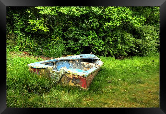 Abandoned Boat Framed Print by Steve Purnell
