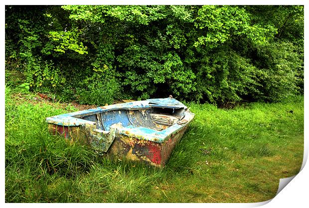 Abandoned Boat Print by Steve Purnell