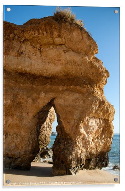 Rock Arch, Praia do Camilo, Algarve, Portugal Acrylic by Kasia Design