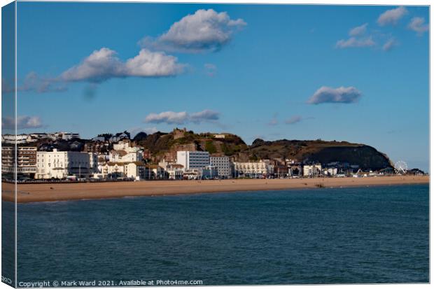 Hastings Seafront from the Pier Canvas Print by Mark Ward
