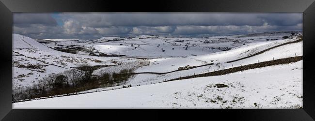 Peak District Landscape In The Snow Framed Print by Phil Durkin DPAGB BPE4