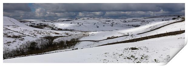 Peak District Landscape In The Snow Print by Phil Durkin DPAGB BPE4