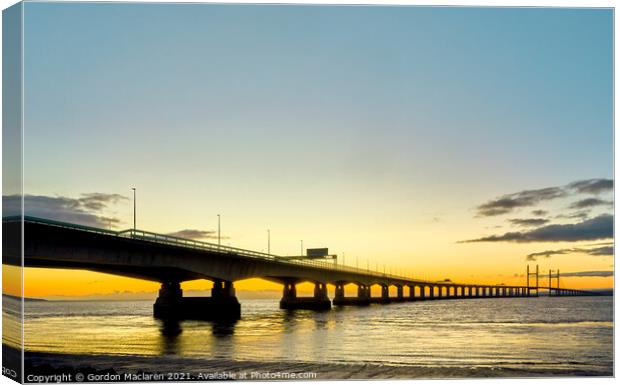 Sunset on the Prince of Wales Bridge Canvas Print by Gordon Maclaren