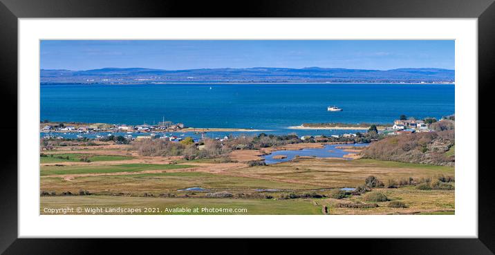 Bembridge Harbour Panorama Framed Mounted Print by Wight Landscapes