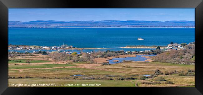 Bembridge Harbour Panorama Framed Print by Wight Landscapes