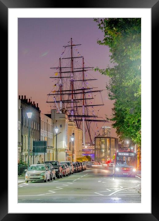 Cutty Sark Greenwich Framed Mounted Print by peter tachauer