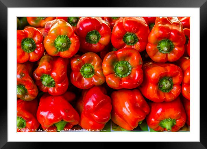 bell pepper Framed Mounted Print by MallorcaScape Images