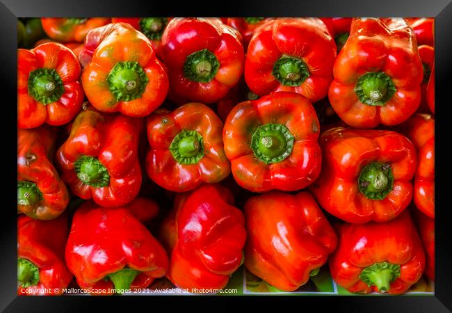 bell pepper Framed Print by MallorcaScape Images