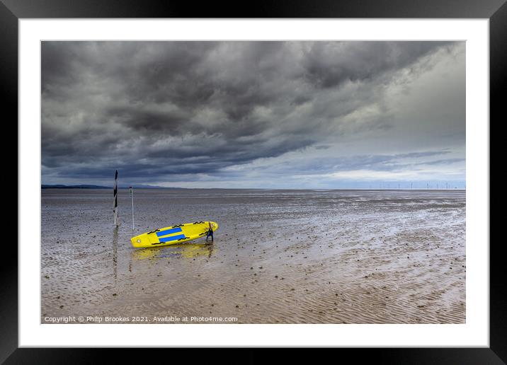 Waiting for the Waves at Wallasey Framed Mounted Print by Philip Brookes