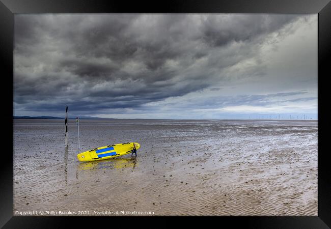 Waiting for the Waves at Wallasey Framed Print by Philip Brookes