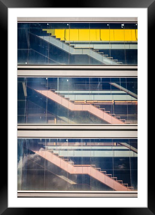 Staircases in the 'Arena da Baixada' Framed Mounted Print by Joao Carlos E. Filho