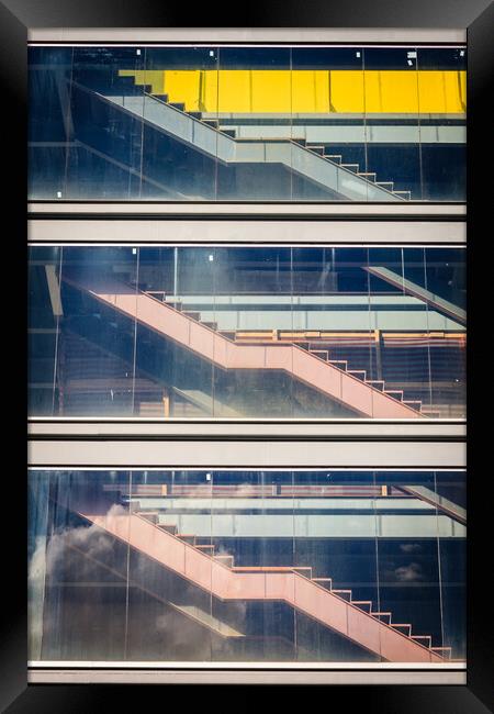 Staircases in the 'Arena da Baixada' Framed Print by Joao Carlos E. Filho