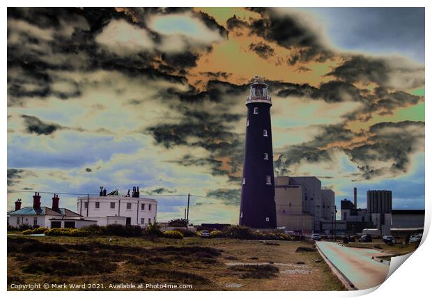 Dungeness Solarized. Print by Mark Ward