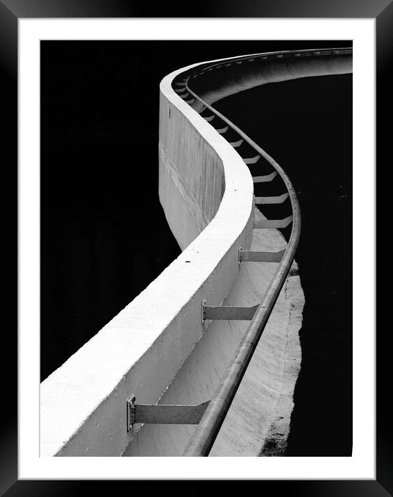 Oscar Niemeyer Museum - Handrail Framed Mounted Print by Joao Carlos E. Filho