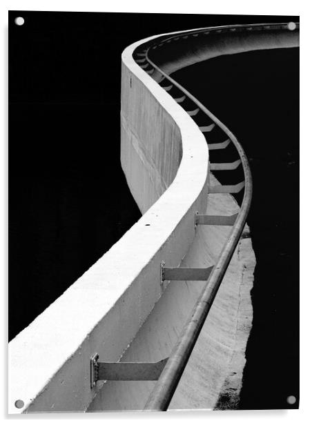 Oscar Niemeyer Museum - Handrail Acrylic by Joao Carlos E. Filho