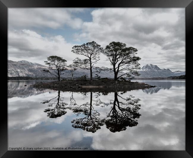 Loch Maree Reflections Framed Print by mary spiteri