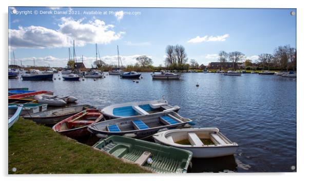 River Stour, Christchurch Acrylic by Derek Daniel